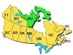 Nunavut Air Charter Map